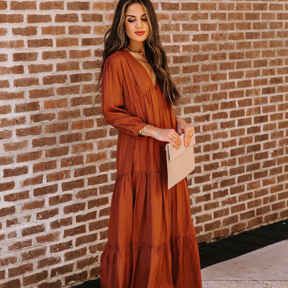 VICI Midi Dress - Amber Brow